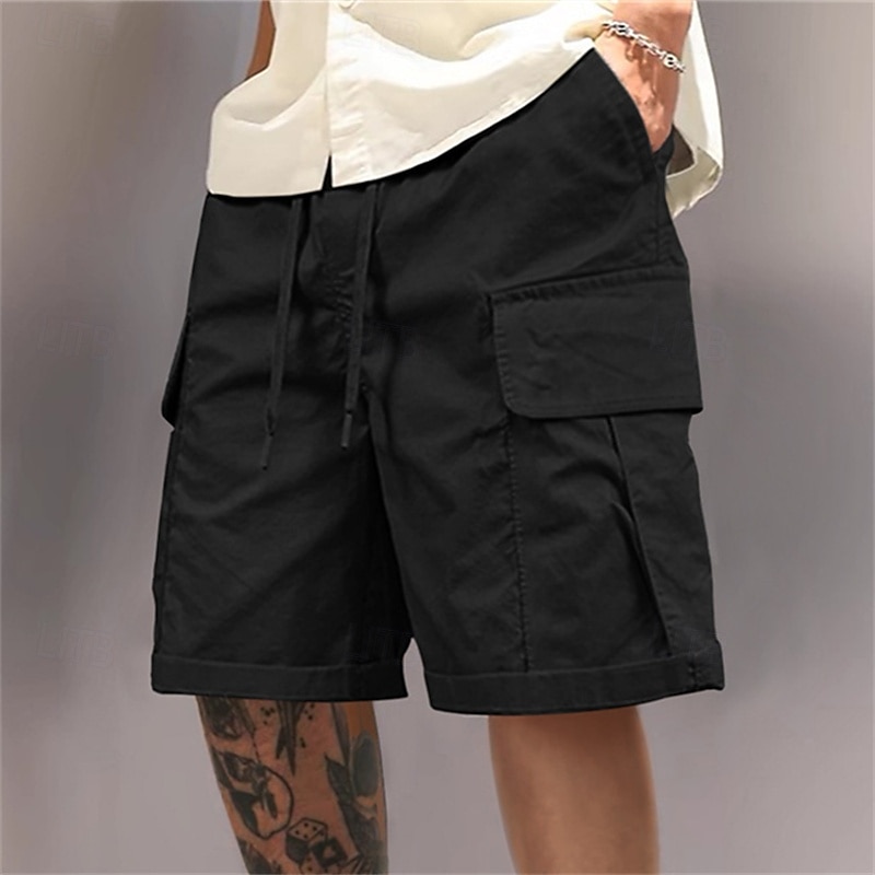 Herre Cargoshorts Outdoor Shorts Joggeshorts Casual shorts Shorts til turbruk Elastisk midje Multi lomme عادي Fukttransport Anvendelig Knelengde utendørs Avslappet Daglig Ferie Mote Svart Lysegrønn 2025 - $25.99 –P5