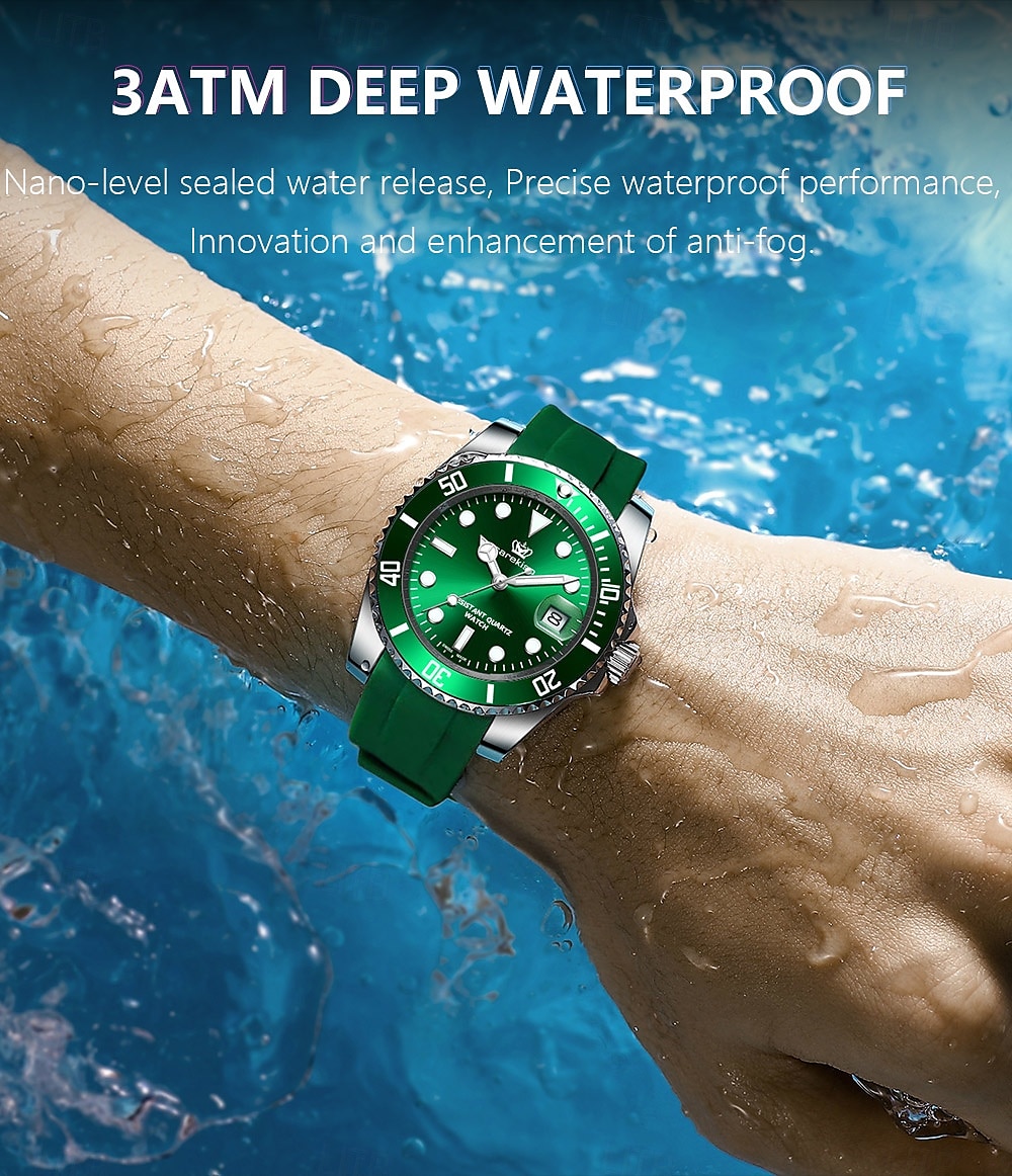 901 Casual Men's Watch – Luminous Waterproof Wristwatch with Soft Silicone Strap and Date Display 2025 - $39.99 –P6