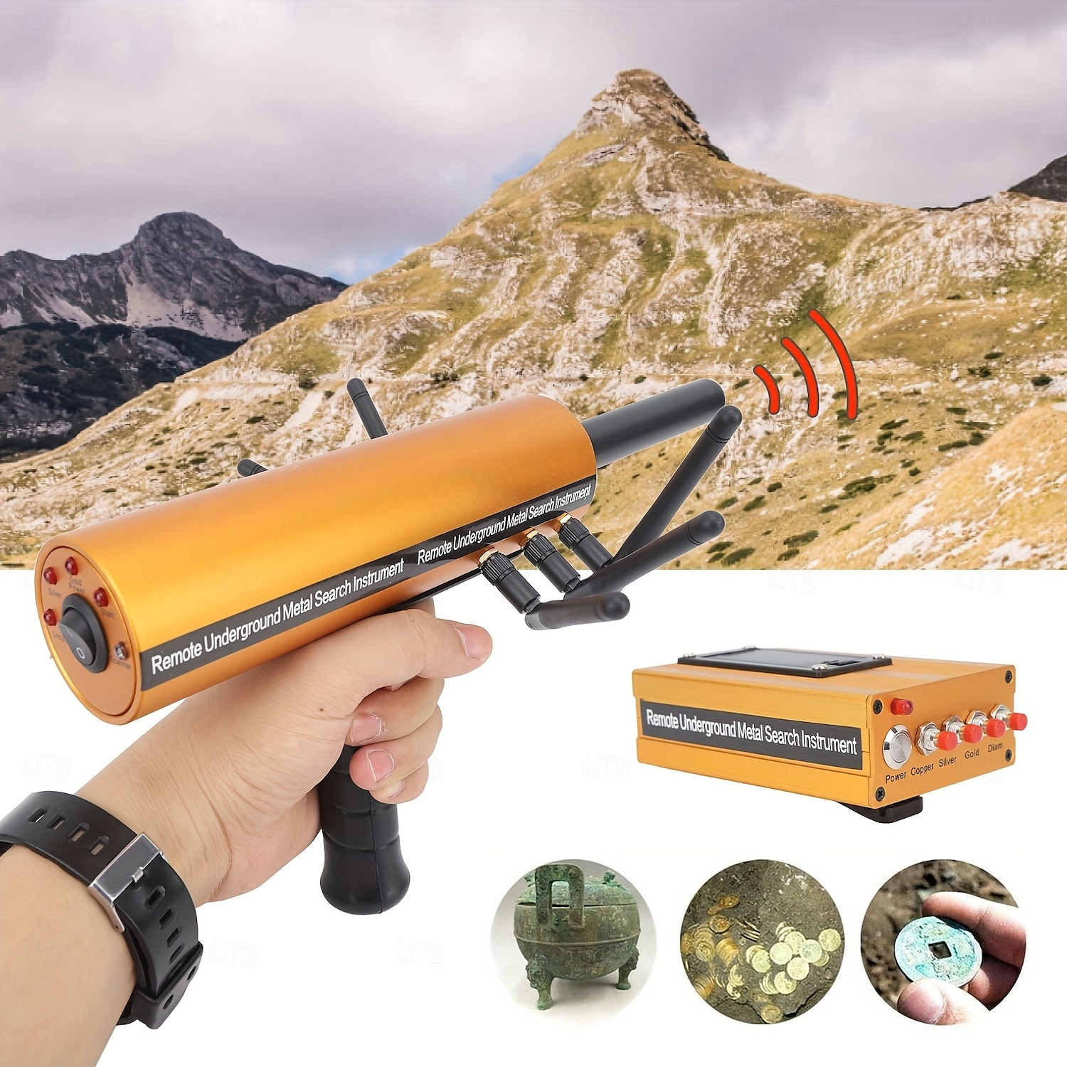 Metal Detector 30m Depth 1200m Range 6 Antenna Highly Accurate Metal Pinpointer Handheld Golden Diamond Miner Detector Metal Finding Detector Remote Search Underground Metal Device for Silvery Copper 2025 - $247.89 –P9
