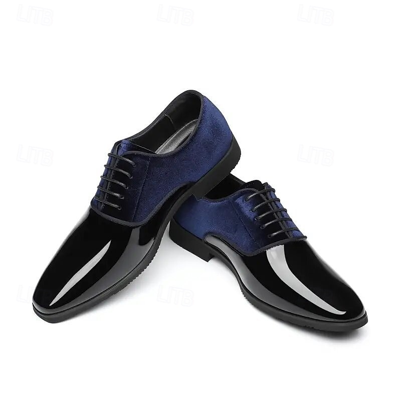 scarpe eleganti da uomo rosse lucide con finitura lucida - calzature formali eleganti e lucide per matrimoni, serate di gala e occasioni speciali del 2026 a $54.99 –P5