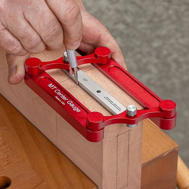 jauge centrale &Kit de gabarit de goujonnage, gabarit de goujonnage autocentrant, guides de perçage, jauge centrale en acier inoxydable, jauge de marquage, outil de travail du bois de 2025 ? $47.99 –P1