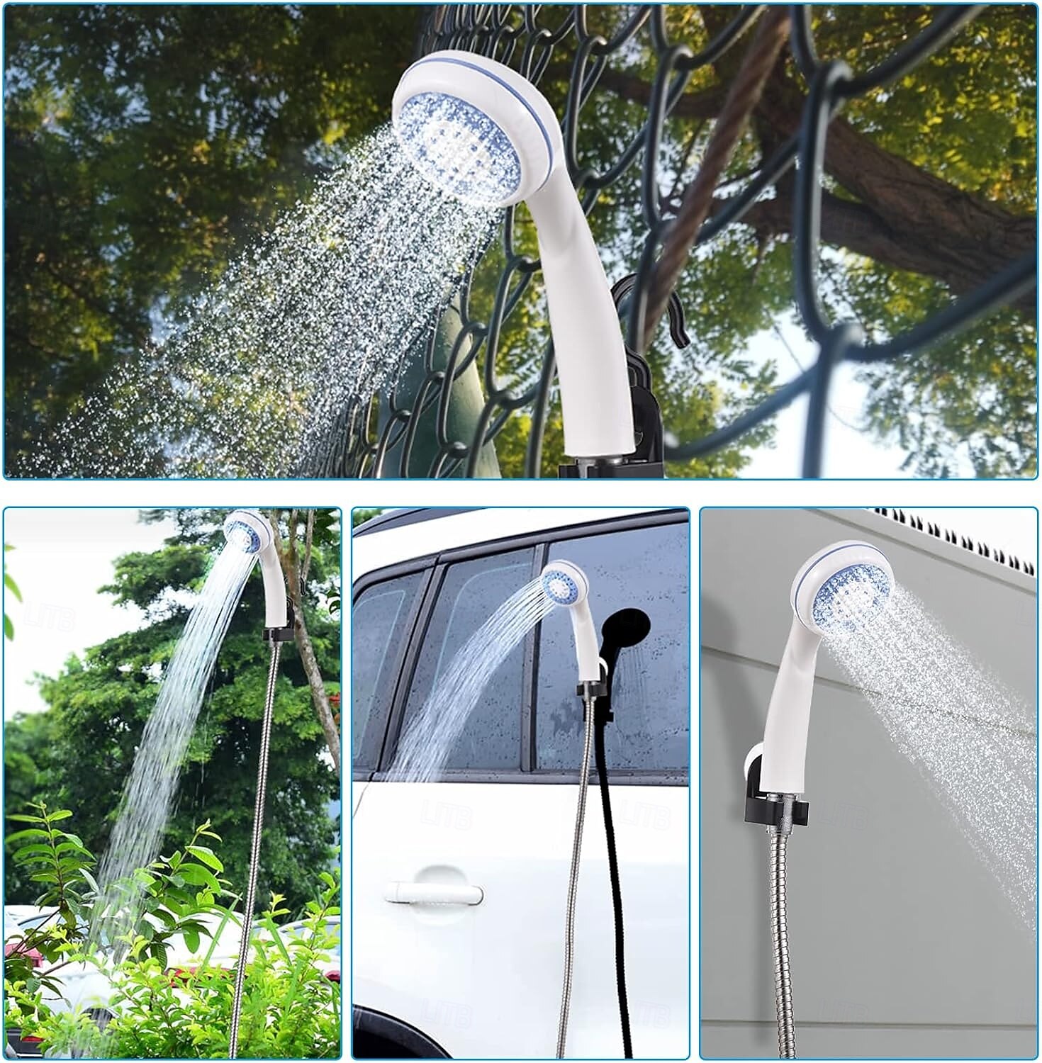 насос для душа для кемпинга, портативный душ для кемпинга, практичный, многофункциональный электрический душ для мытья автомобилей на открытом воздухе в общежитии 2026 - $44.99 –P5