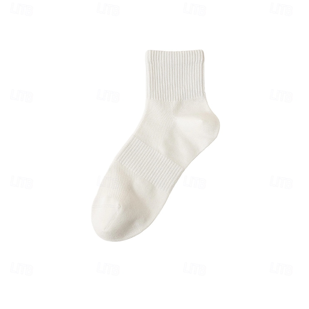 Herr 1 par Socka Ankel- och sneakersstrumpor Svart Vit Färg Slät Skola Formell Utomhus Tunn Sommar Vår Höst Dagligen Ledigt 2025 - $3.99 –P17