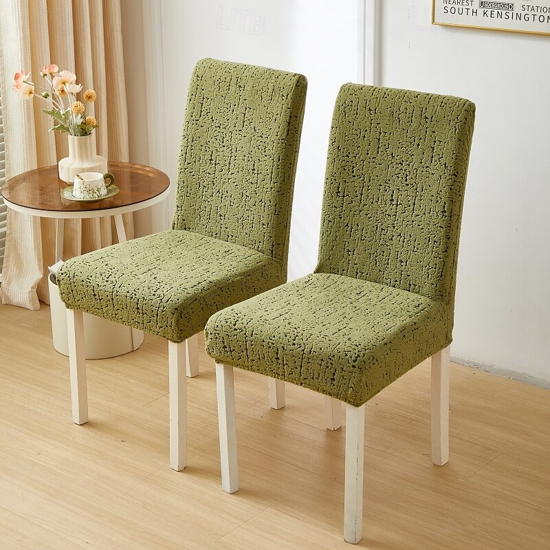 Funda para silla de comedor para el hogar, de tela polar, elástica, para el asiento 2025 - $13.99 –P7