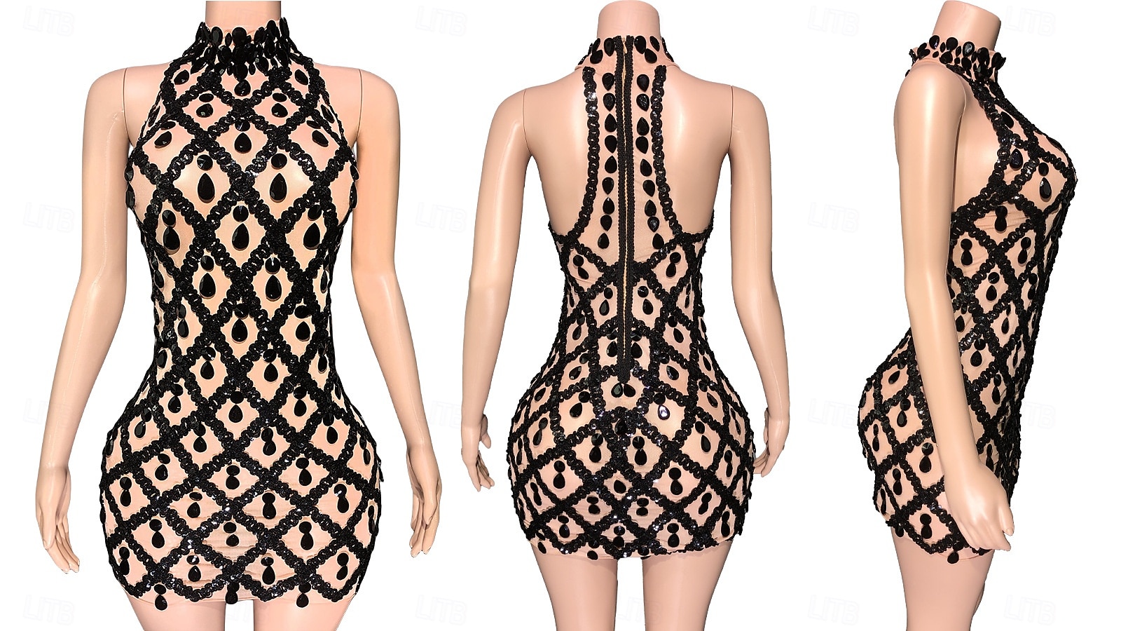 Fierté Glamour Robe Robe à paillettes Drag Queen Sexy Pur Adulte Femmes Unisexe Halloween Carnaval Performance Tenue de club Défilé de la Fierté Se déguiser de 2026 ? $108.99 –P1