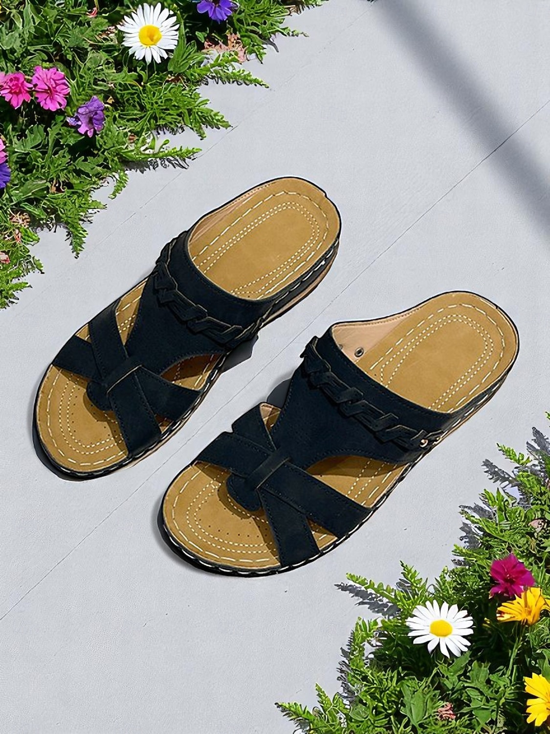sandali comodi da donna – sandali rossi con cinturino largo e design a croce, ideali per passeggiate nel bosco e giornate di svago del 2026 a $24.99 –P2
