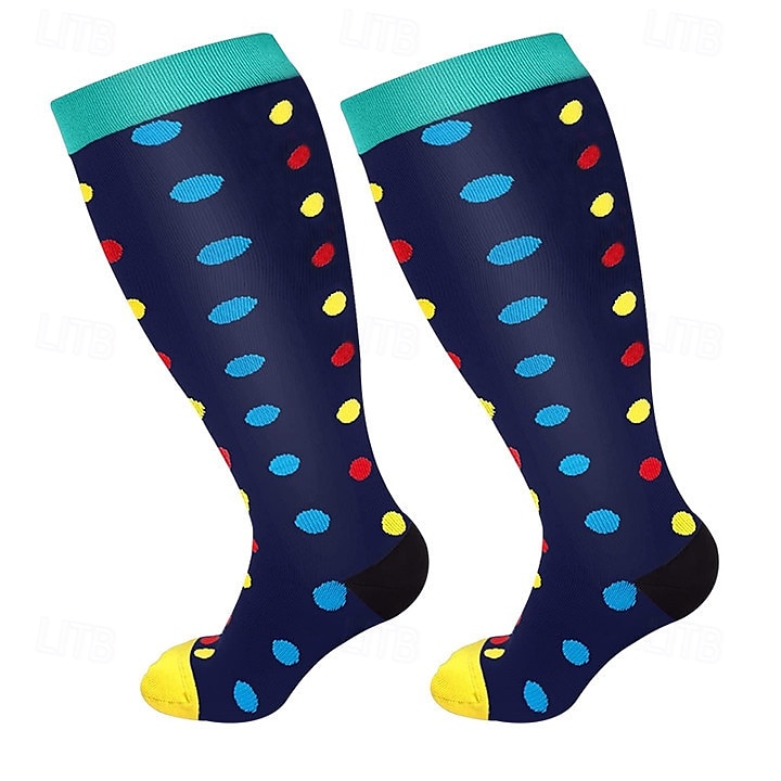 1 paio di calze a compressione graduata, polpaccio largo 15-20 mmHg, calze di supporto alte fino al ginocchio per donna &Calzini circolatori per gambe gonfie, per uomini, per infermieri, per voli, del 2025 a $10.49 –P6