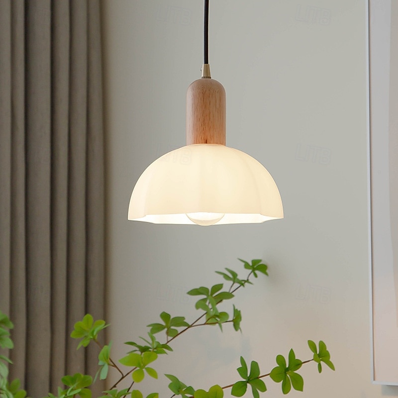 20 cm Design De Lanterna Formas geométricas Luzes Pingente Vidro Madeira Vidro Estilo Artístico Estilo Formal Estilo Moderno Artistíco Estilo nórdico 110-120V 220-240V de 2025 por $65.99 –P1