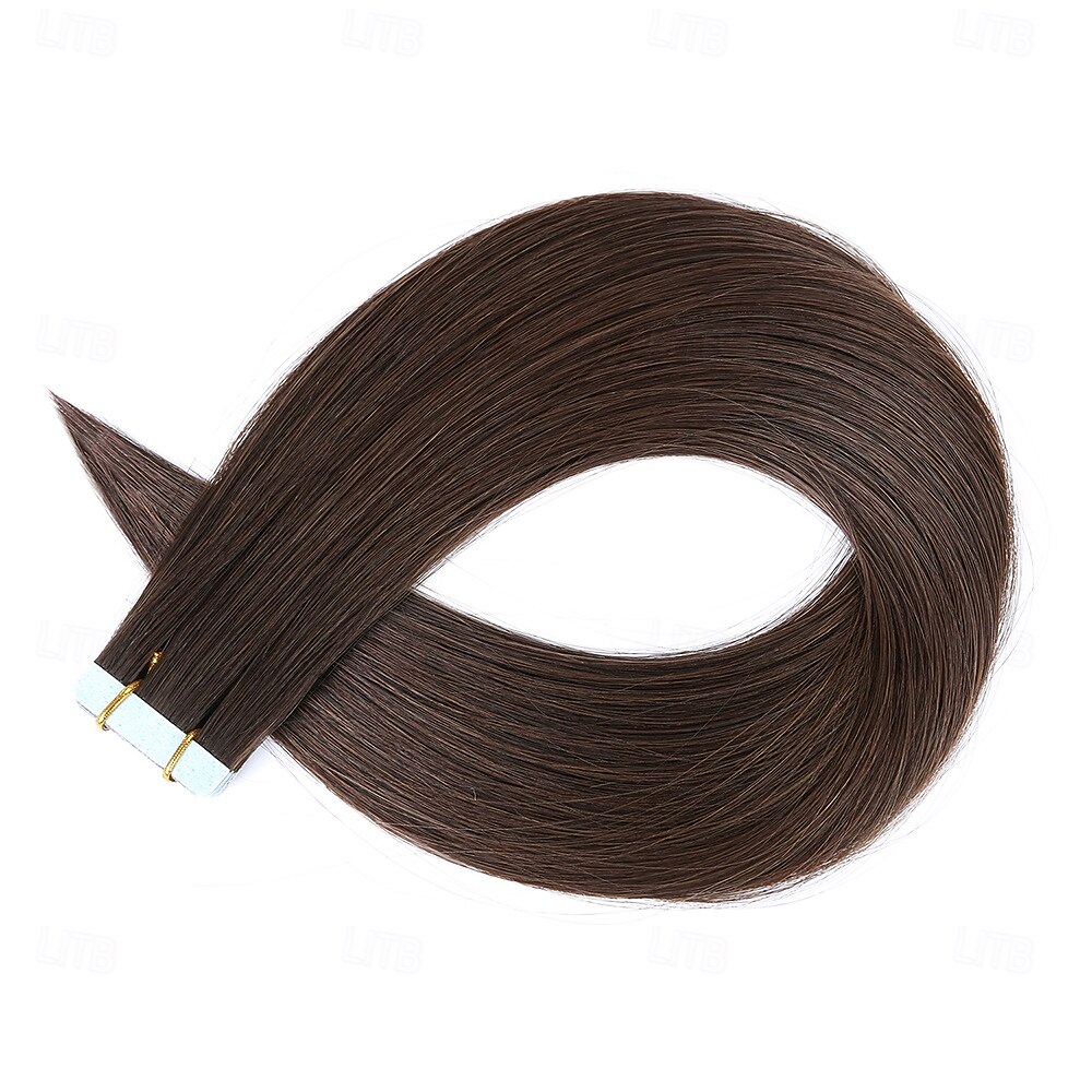 2# dunkelbraun Remy Echthaar Tape in Extensions nahtlose glatte Haare 18 Zoll 50g 20 Stück 2025 - $100.99 –P1