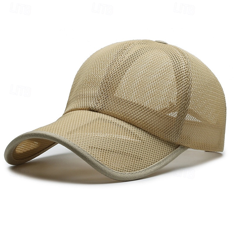 Honkbalpet Tennispet Voor heren Kap Effen Zonbescherming Vochtregelerend Ademend voor Tennis Honkbal Augurkbal Zomer Zwart Leger Groen Donker Marineblauw 2026 - $6.49 –P3
