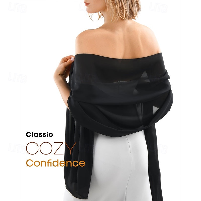 Chiffon Shawl Wraps for Women Evening Dresses Soft Scarf Formal Wedding Bridal Scarves 2026 - $16.49 –P3