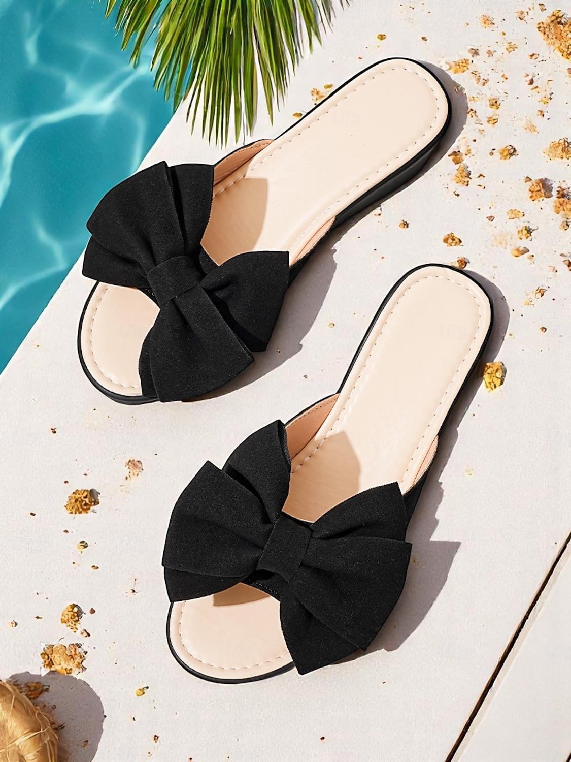 Women’s Red Suede Casual Flip Flops with Oversized Bow – Comfortable Summer Sandals for Pool, Beach, and Vacation 2025 - $18.99 –P2