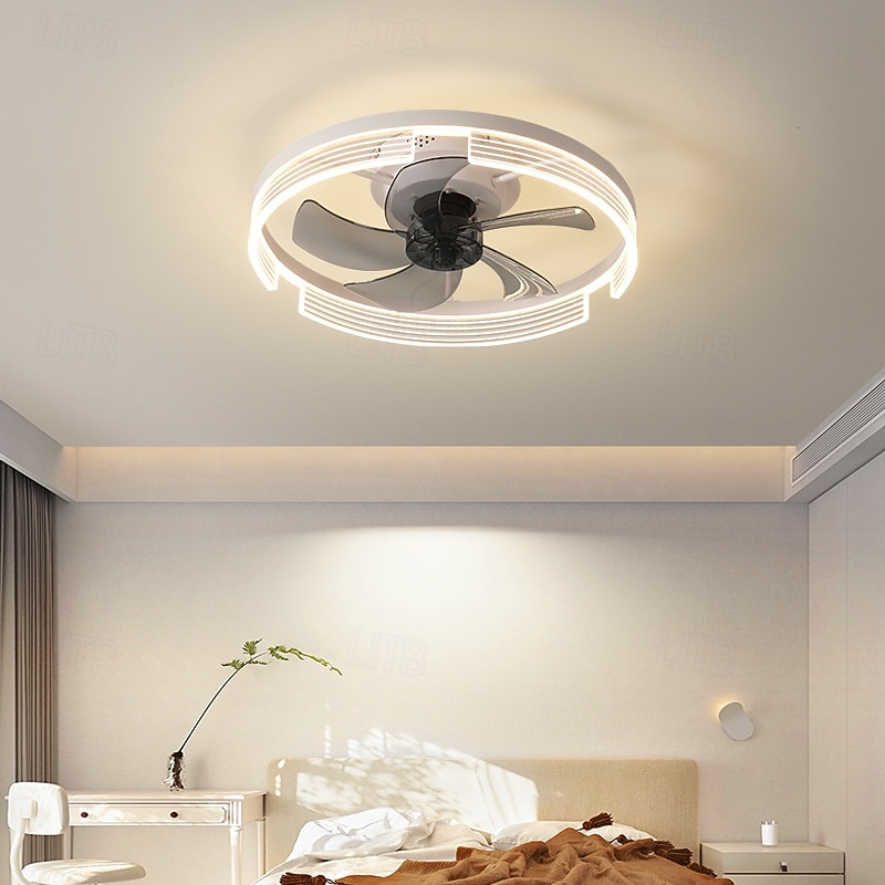 Deckenventilator mit Lichtring Kreis Design 50cm ca &Fernbedienung, Zeitsteuerung &3 LED-Farb-Deckenventilator, 6 Windgeschwindigkeiten, moderner Deckenventilator für Schlafzimmer, Wohnzimmer, kleine 2025 - $247.59 –P2
