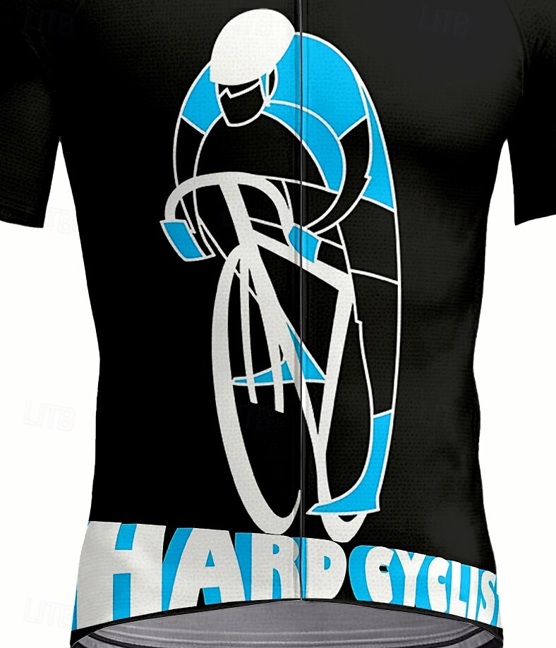 Hombre Maillot de Ciclismo Manga Corta Bicicleta Maillot Camiseta con 3 bolsillos traseros Resistente a los rayos UV Secado rápido Cremallera delantera Bandas Reflectantes Negro Deportes Ropa 2025 - $28.99 –P3