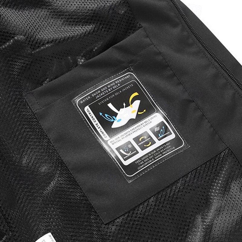 Men's Windbreaker Hiking Jacket rain coat Outdoor Waterproof Windproof Hiking Outfits Hiking Clothes Spring Autumn / Fall Top Camping / Hiking / Caving Running Black Blue Dark Blue 2025 - $14.79 –P9