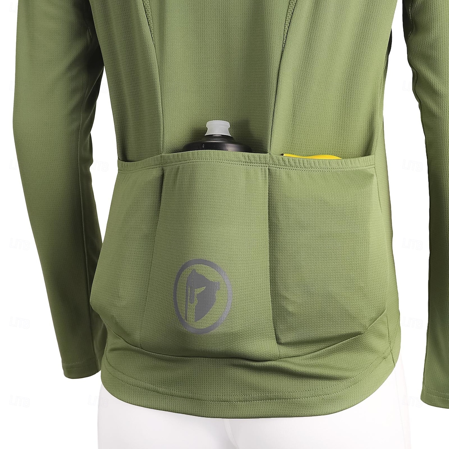 ARESFUEL Herren Radtrikot Langarm Herbst Fahhrad Oberteil mit 3 Gesäßtaschen Mountainbike MTB Schnelltrocknend Atmungsaktivität Schweißableitend Schwarz Gelb Grün Spandex Sport Bekleidung 2025 - $35.19 –P9