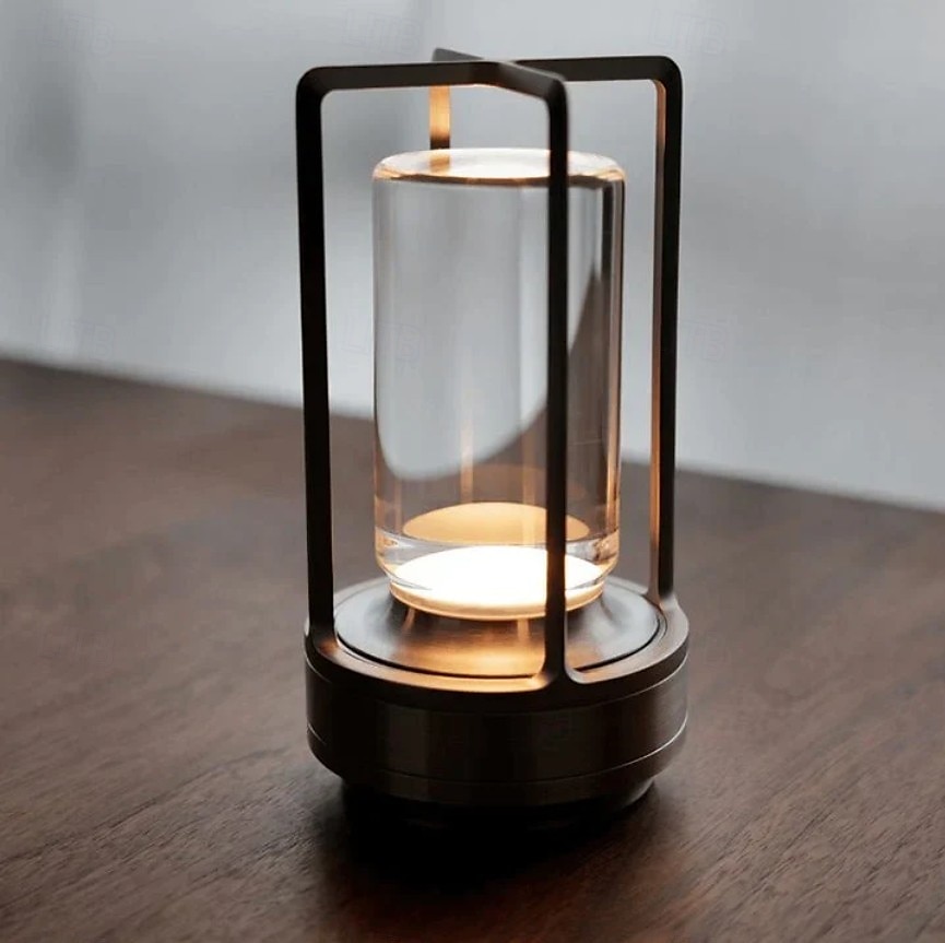 Kristalllaternenlicht, batteriebetriebene, wiederaufladbare, kabellose Kristall-Tischlaternenlampe von Czgor mit 3 Farben, tragbare kleine LED-Schreibtischlampe für drinnen/draußen, Terrasse, Camping, 2025 - $23.99 –P9