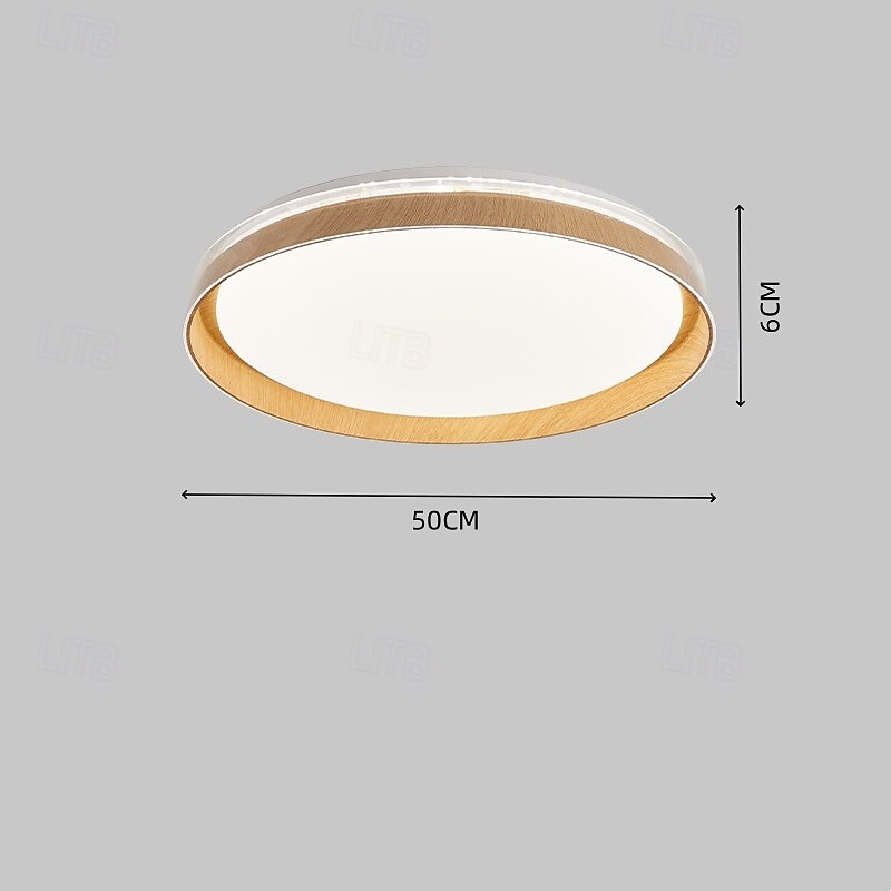 Lumină de tavan modernă, candelabru, lămpi de tavan cu LED, lumină de tavan cu LED-uri, lumini de cameră ultra-subțiri din lemn în stil japonez, lumini rotunde din lemn masiv pentru sufragerie, lumină 2025 - $136.99 –P4
