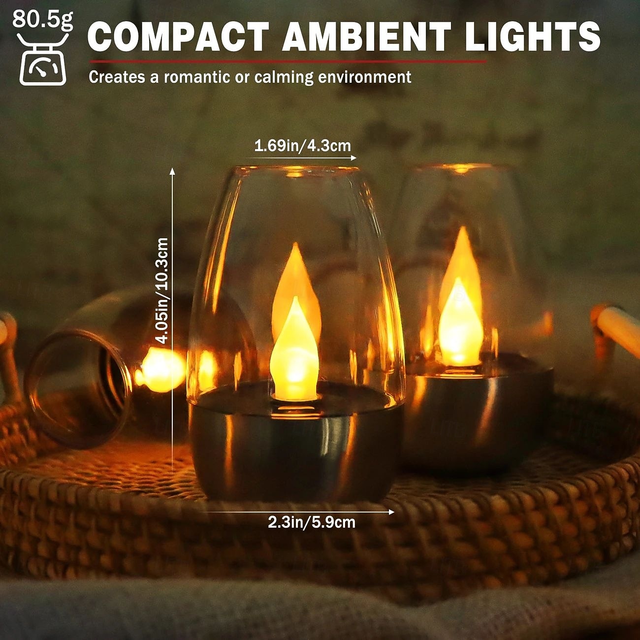 6 шт. солнечных свечей из нержавеющей стали, беспламенные свечи для дня рождения, рождественских свадеб, праздников, дома, сада, внутреннего и наружного водонепроницаемого украшения 2026 - $33.99 –P8