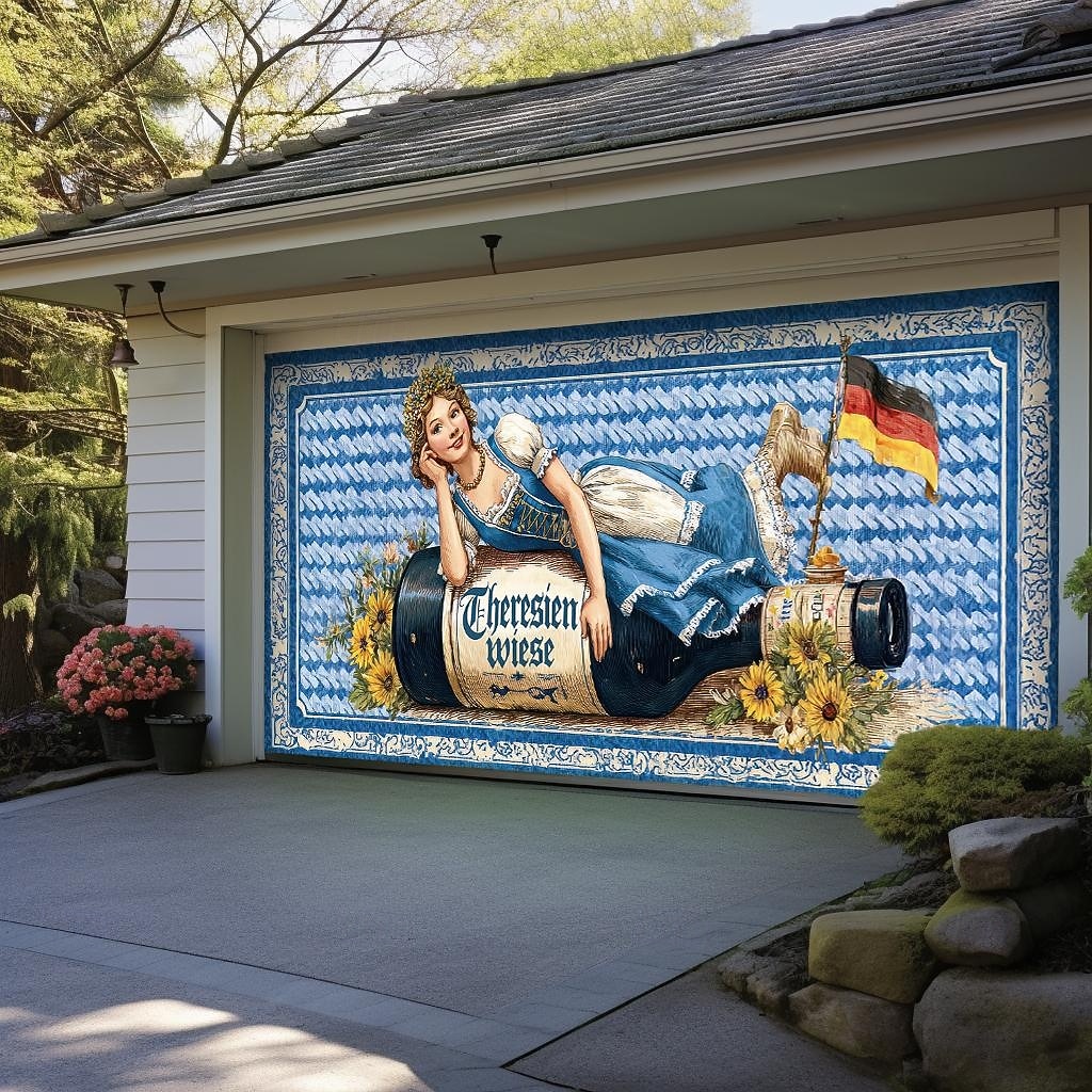 Oktoberfest utendørs garasjeportdeksel banner vakker stor bakteppedekorasjon for utendørs garasjeport hjem veggdekorasjoner arrangement fest parade 2026 - $32.99 –P9