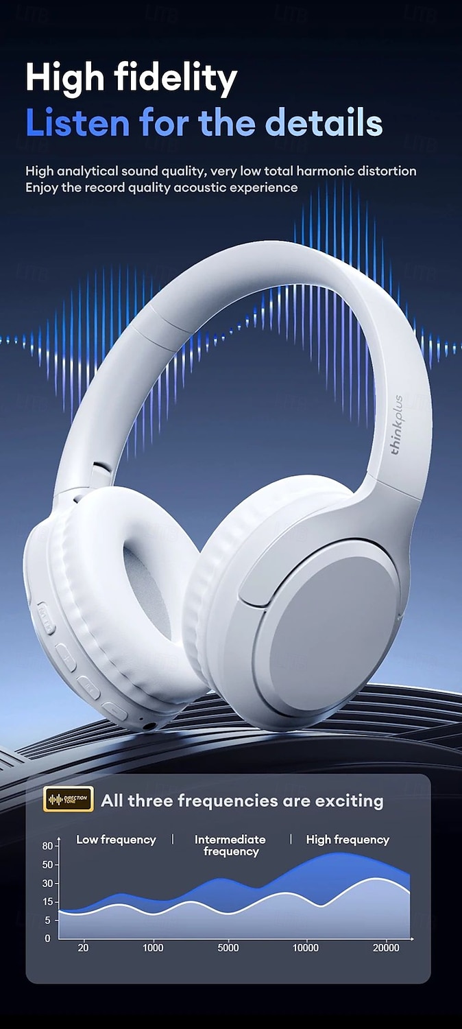 Lenovo TH53 Bluetooth V5.4 Earphone HiFi Stereo Sound with Music Mode Headphone Bulit-in 2 Mics for HD Calls Headset 2025 - $45.99 –P3