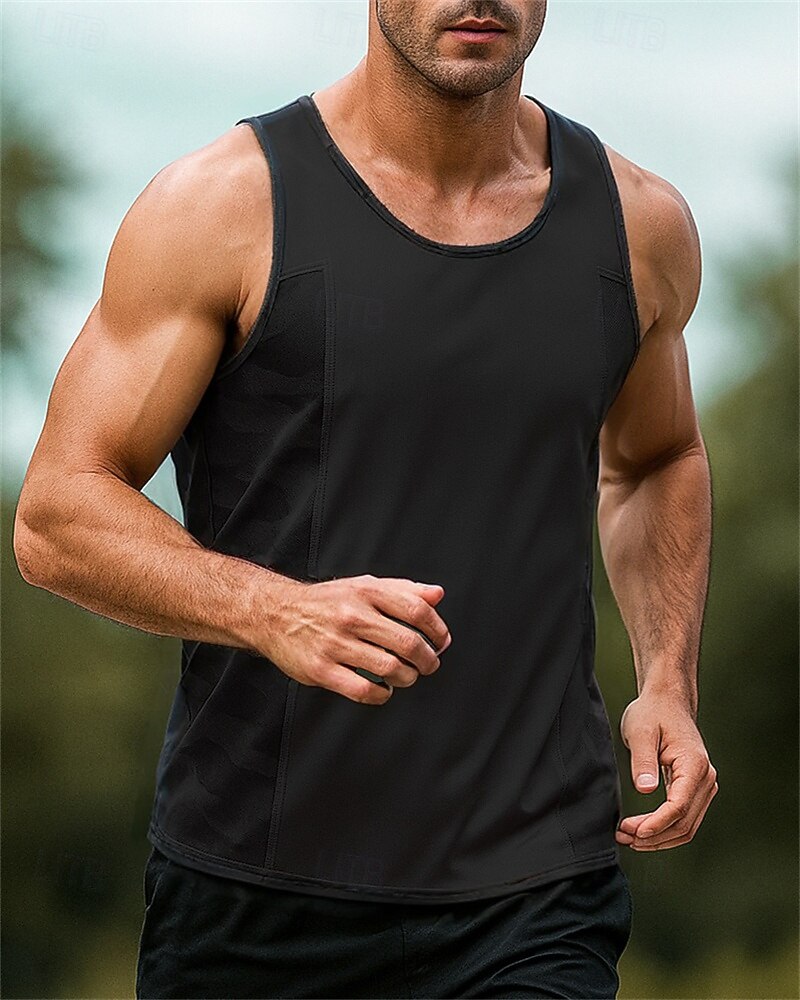 Hombre Bloque de color Color Camuflaje Camiseta sin mangas Running Top para correr Camiseta para correr Verano Primavera Sin Mangas Secado rápido Ligero Transpirable Tenis Golf Corriendo Azul Piscina 2026 - $16.49 –P6