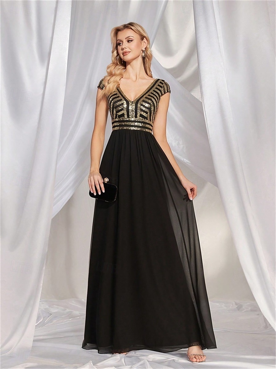 Vestidos Quinceanera A-Line Vestido Elegante Formal Comprimento de Chão Sem Mangas Decote V Chiffon Costas em V com Pregas de 2025 por $99.99 –P1