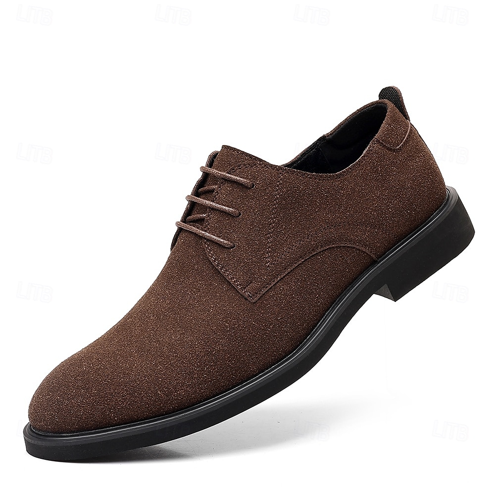 Braune Derby-Schuhe aus hochwertigem Rindsleder für Herren mit glattem Kunstleder-Finish – klassisches Schuhwerk fürs Büro, formelle Anlässe und den Alltag 2025 - $42.99 –P2