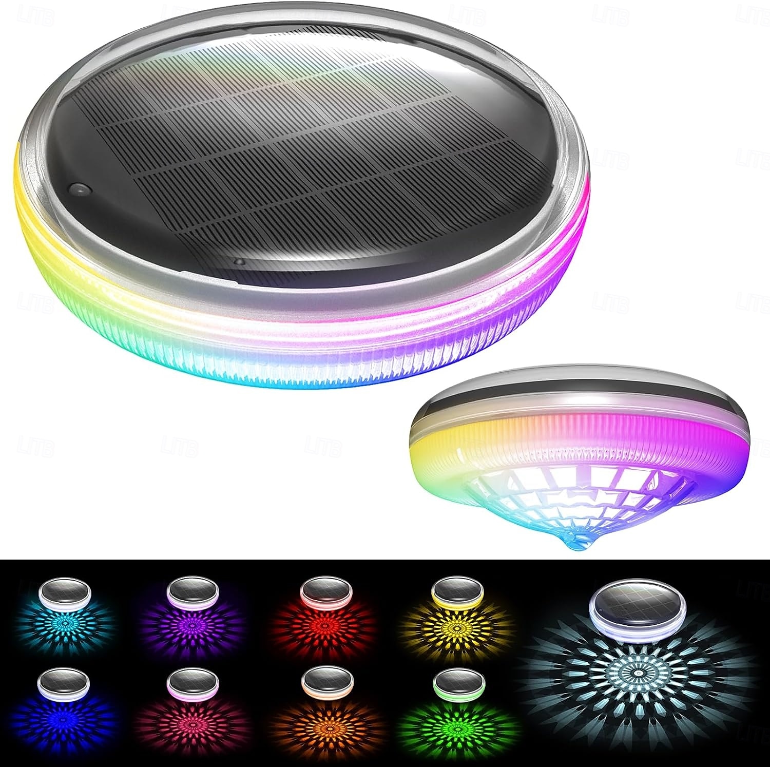 Solar Rechargeable Floating Pool Lights That Float with Remote Control 9 Lighting Timing Mode Waterproof for Inground Pool Bathroom Bathtub Pool Party 2025 - $46.76 –P12