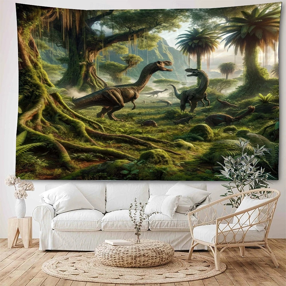 metsäeläin dinosaurus maisema riippuva seinävaate seinämaalaus taide suuri seinävaate seinämaalaus koriste kuvat tausta matto verhot koti makuuhuone olohuone sisustus 2026 - $17.99 –P1