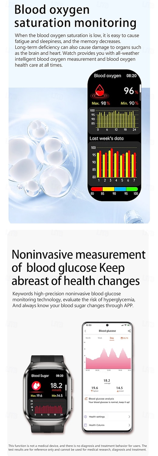 Воздушный насос Тип подушки точное измерение артериального давления ЭКГ электрокардиограмма мониторинг температуры шагомер Совместимость Bluetooth вызов с Android iOS Для женщин мужчин Долгий режим 2026 - $153.99 –P9