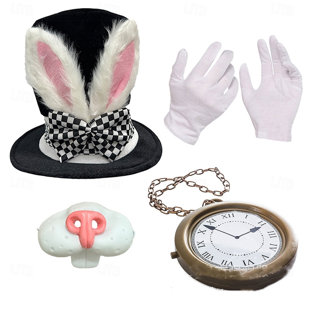 Alice in Wonderland Pohádka Śílenec Sada příslušenství Postavy z pohádek cosplay Filmové kostýmy for Unisex Děti Dospělé předvečer Všech svatých Karneval Světový den knihy Výkon Vzdělávací převlékán 2025 - $20.99 –P7