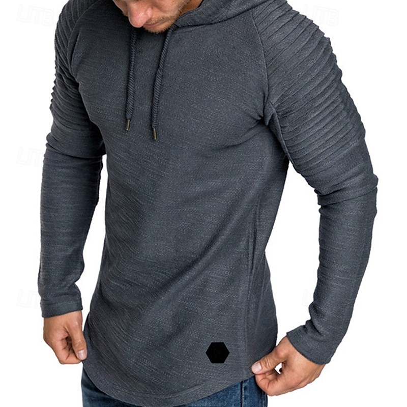 Per uomo Maglione Felpa con cappuccio Maglione a maglia A Coste Maglia Top Regolari Pieghe Semplice Con Cappuccio Moda Essenziale Vacanza Abbigliamento quotidiano Abbigliamento Primavera Autunno Nero del 2025 a $21.99 –P7