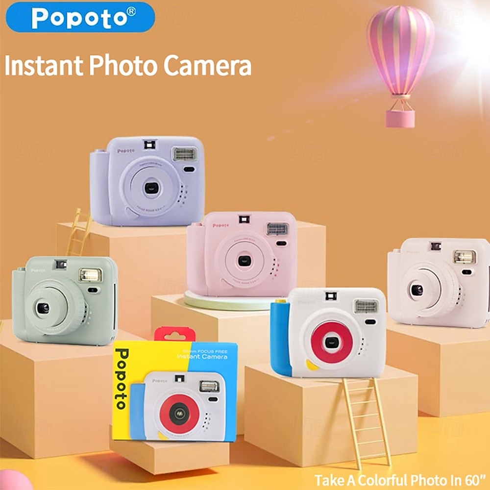 Lnstant Print Camera Kit with Mini Film Roll Built-in Flashlight Includes Felt Handbag and Album Perfect Gift for Women on Valentine's Day 2025 - $182.99 –P1