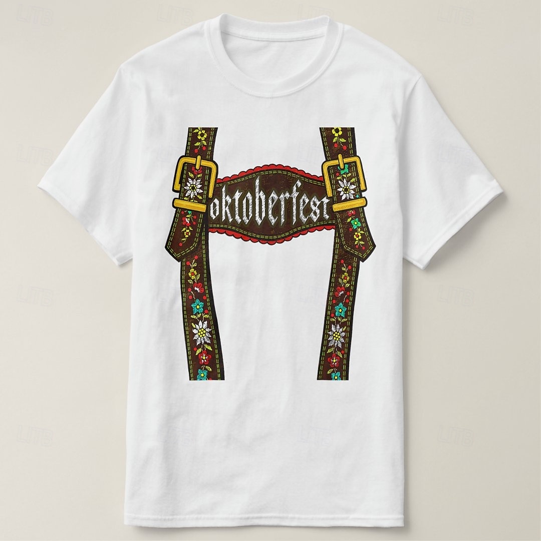Oktoberfest Potisk kožených kalhot Trička Bavorský Mnichov němčina Grafika Pro Pánské Dospělé Karneval Pivo Oktoberfest Horká ražba Párty Běžné / Denní 2025 - $17.49 –P1