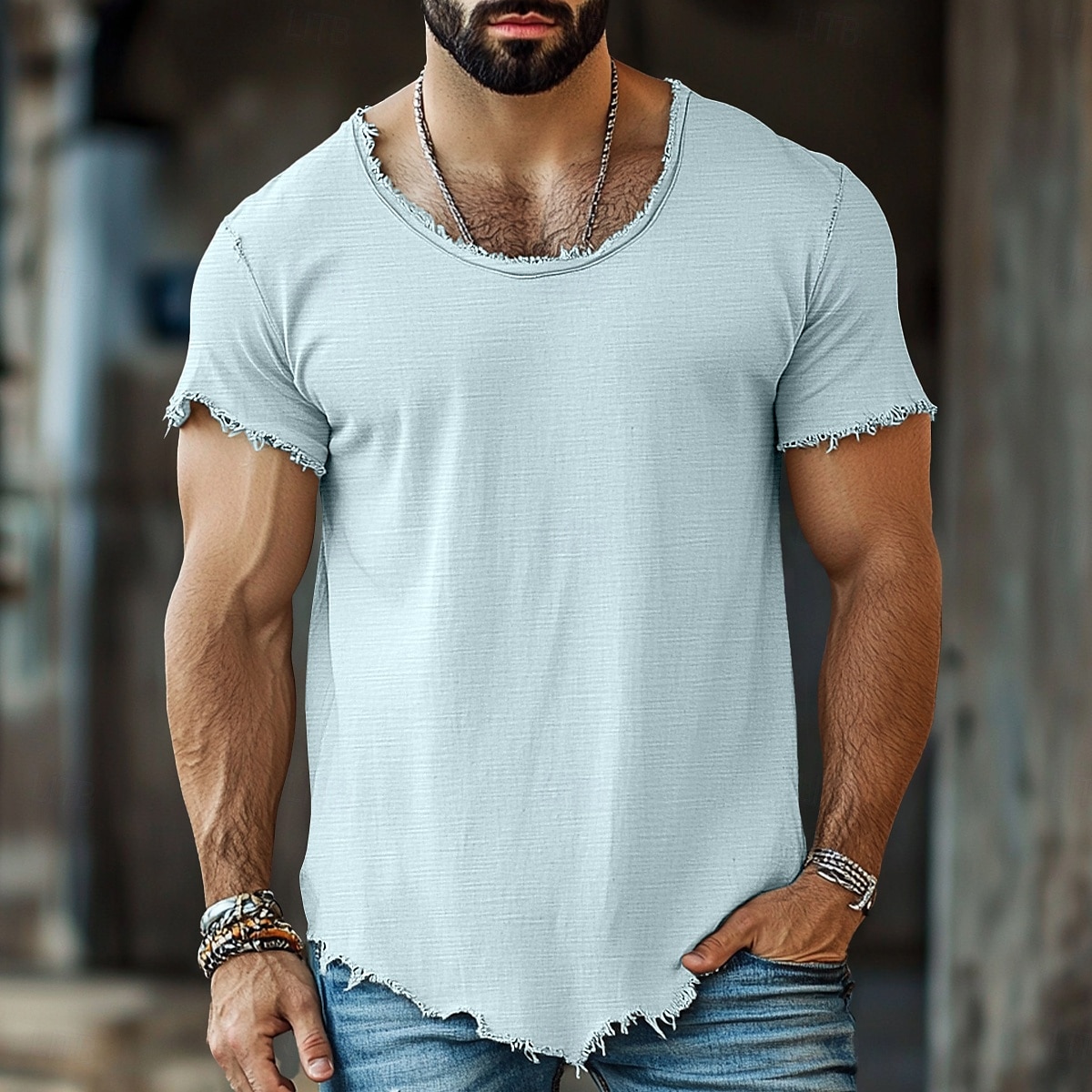 Bărbați Tee Top Tricou din in Manșon scurt Mânecă scurtă Stil Nautic Vară Simplu Modă Designer De Bază Moale Vacanță Stradă Casual Albastru Deschis Negru Alb Top tricou pentru bărbați 2025 - $20.99 –P6