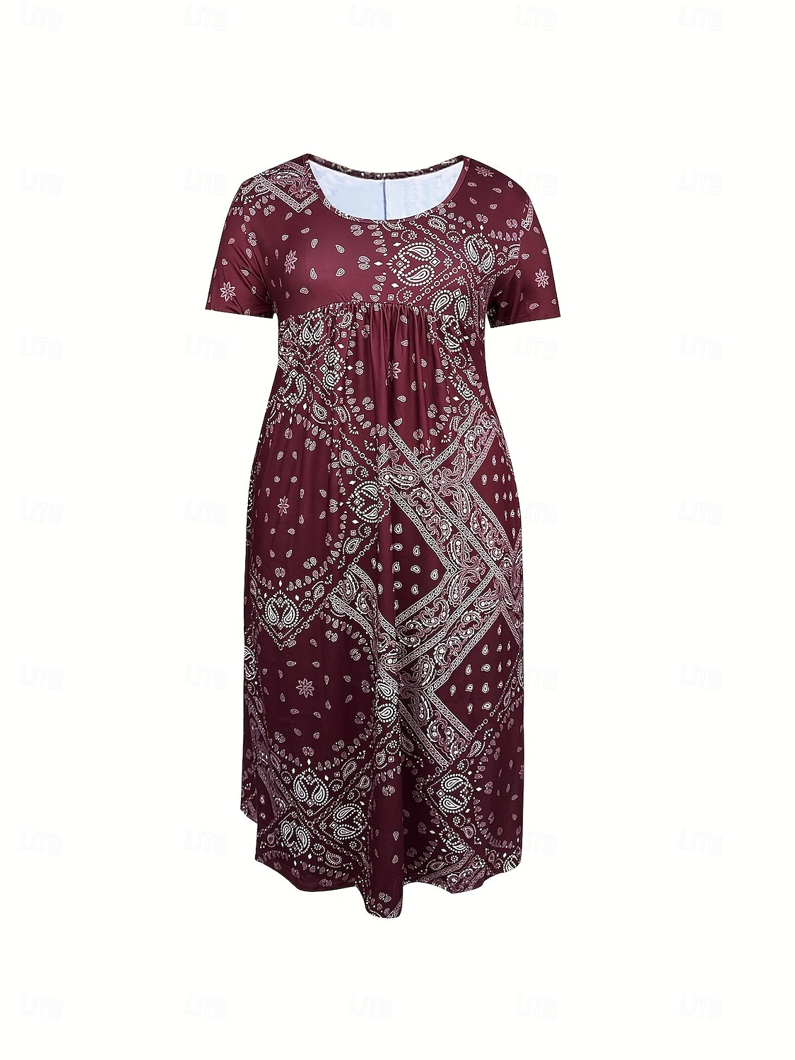 Pentru femei Rochie Lunga Rochie Maxi Rochie casual Modă Zilnic Fit regulat Floral Manșon scurt Stil Nautic Roz Îmbujorat Roșu-aprins Albastru piscină Gri Vară 2025 - $21.99 –P5