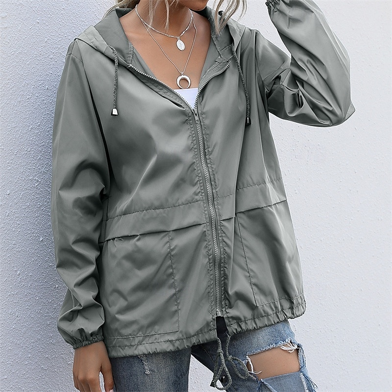 Femmes Veste de randonnée Veste de pluie Imperméable Extérieur Imperméable Coupe-vent Tenues de randonnée Vêtements de randonnée Printemps Automne Top Coton Camping / Randonnée / Spéléologie Course de 2025 ? $19.99 –P4