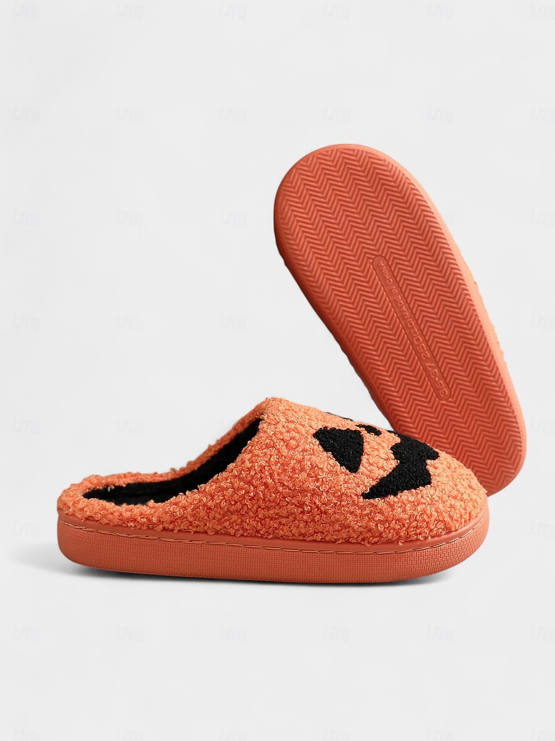 Women's Halloween Pumpkin Face Slippers - Cozy Orange Plush Indoor Shoes with Jack-O'-Lantern Design for Fall Nights,Costume Parties & Gifts 2025 - $14.99 –P3