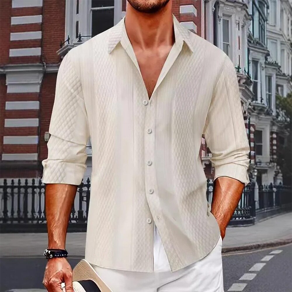 Herren Geometrisch Karo / Karomuster Hemd Knopfhemd Lässiges Hemd Langarm Modisch lässig Urlaub Täglich Streetwear Sommer Frühling Umlegekragen 3D-Druck Hemden mit Kragen Blau Khaki Dunkelgrau 2025 - $25.99 –P2