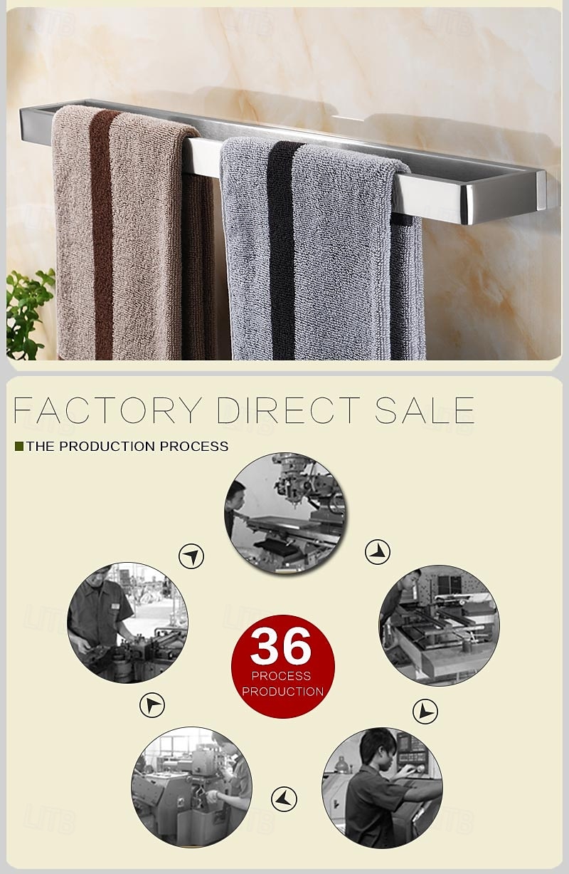 Towel Bar Towel Rack 304 Stainless Steel Wall Mounted Bathroom Hardware Towel Holder for Bath Towels, Rustproof Towel Rail for Kitchen, Shower, Hotel Use, Heavy Duty Polished Finish 2026 - $42.99 –P6