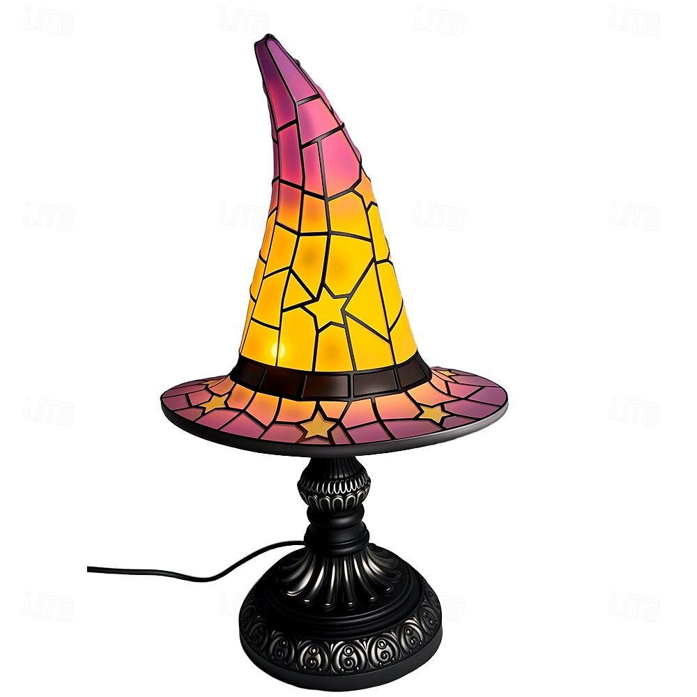 1 шт. ретро смоляная шляпа ведьмы светильник уникальный ночной светильник для спальни прикроватный светильник атмосфера праздника Хэллоуин декоративный светильник usb-разъем 2026 - $33.99 –P5