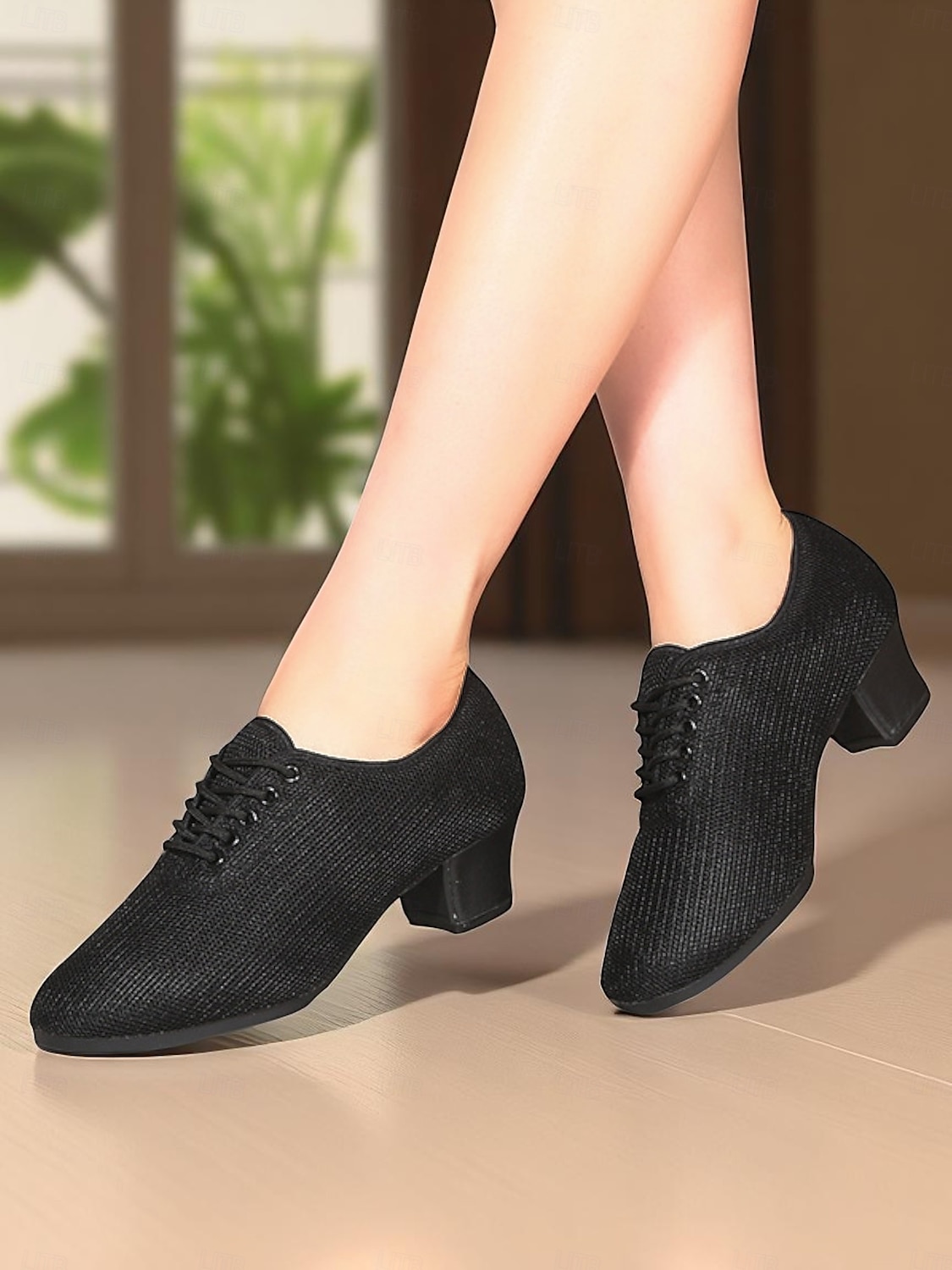 Women's Mesh Lace-Up Ballroom Dance Shoes with Low Heel, Breathable Professional Practice Footwear for Latin and Waltz Performance 2025 - $29.99 –P4