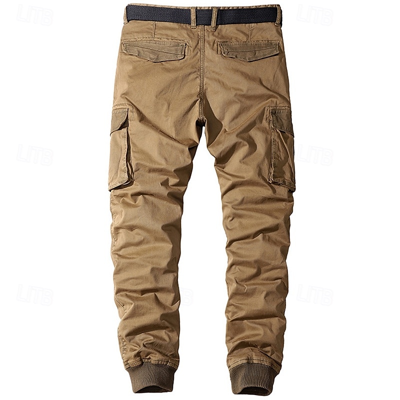 Homme Pantalons Cargo Pantalons Boutons Taille Élastique Multi-poches Uni Portable Extérieur Quotidien Camping & Randonnée Mode Classique Noir Vert Véronèse de 2025 ? $37.99 –P2