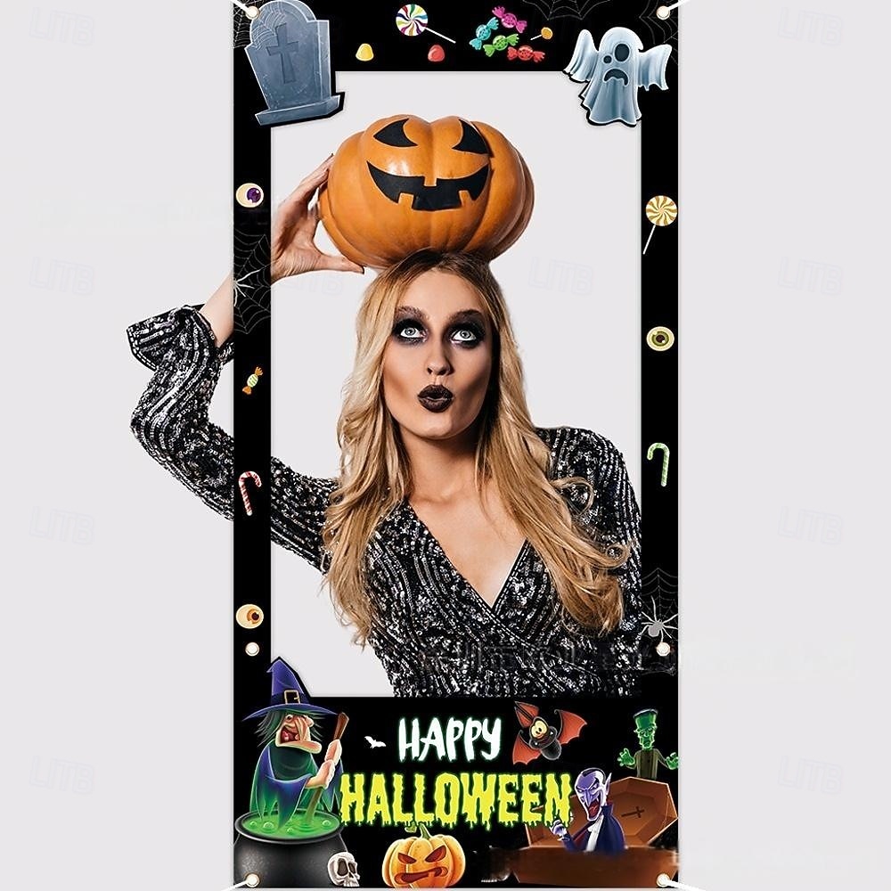 2025年 ハロウィーンの写真ブースの小道具は、幽霊、カボチャ、魔女、コウモリなど、パーティー、イベント、お祝いに最適な不気味で楽しいデザインです。  コレクション – $9.49 –P4
