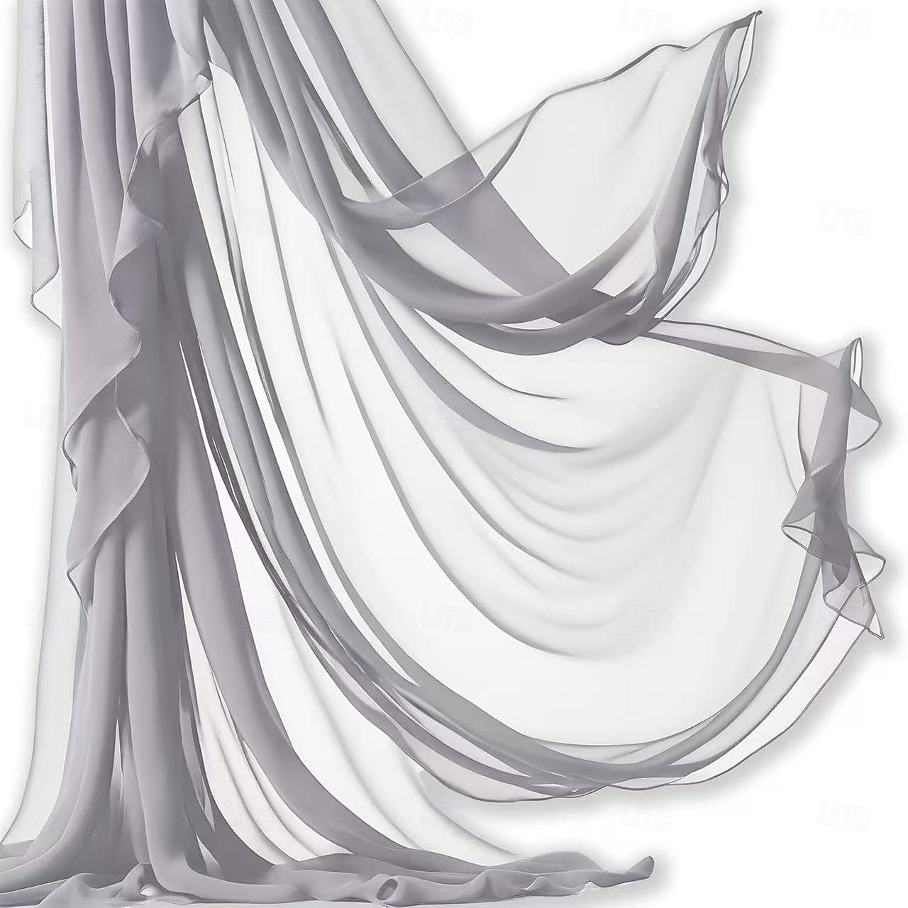 20FT Mesh Tulle Fabric, Silky Wrinkle-Resistant Chiffon Sheer Drapery for Wedding Decor, Bridal Canopy, Event Backdrop, Festival, and Arch Drapes 2025 - $17.49 –P20
