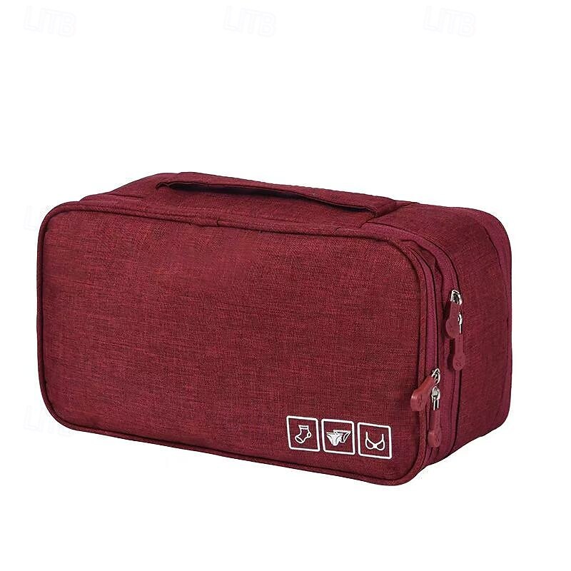 bolsa de viagem para guardar sutiãs e meias, organizador leve multicamadas com fecho de zíper, tecido durável, roxo, lavável à mão, várias cores disponíveis de 2025 por $15.49 –P9