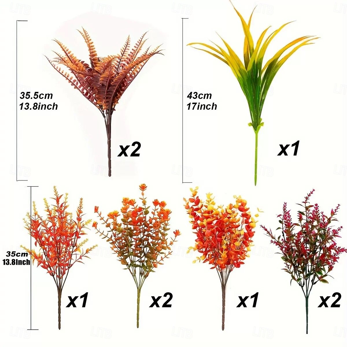 Pacote com 9 flores e plantas artificiais de outono para decoração externa, perfeitas para decoração de casa, acessórios para fotografia de casamento e decoração de hotéis de 2026 por $17.99 –P6