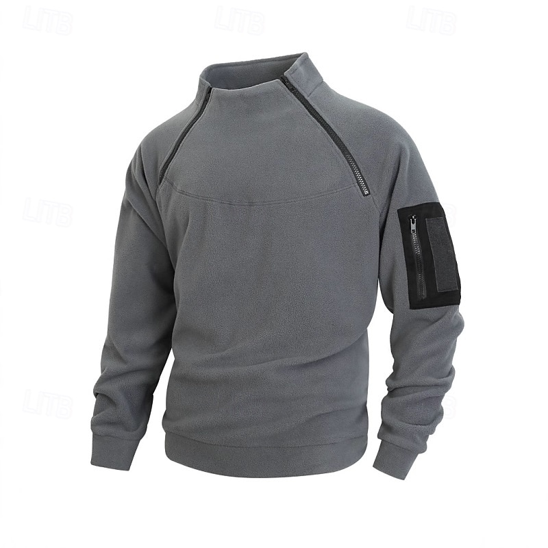 Men's Hoodie Pullover Hoodie Sweatshirt Black Army Green Blue Dark Gray Beige High Neck Plain Zip Up Zipper Sports & Outdoor Daily Holiday Cool Designer Sportswear Winter Clothing Apparel Hoodies 2026 - $24.99 –P6