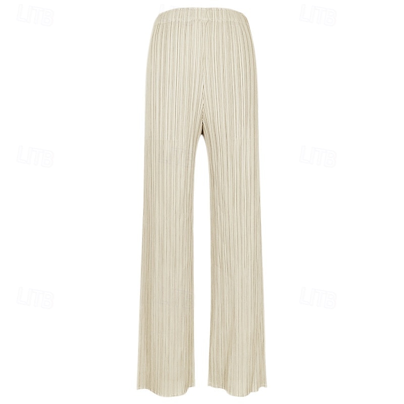 Per donna Chinos Pantaloncini Capri Elegante Vintage Moda Lunghezza alla caviglia Misura del girovita medio Semplice Pieghettato Comodo Elasticizzato blu acqua Avocado Nero Zenzero Estate Primavera del 2025 a $49.99 –P4